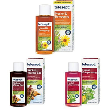 tetesept Bad Muskel & Bewegung, Muskel-Entspannung und Rücken Wärme - Gesundheitsbäder zur Entlastung und Entspannung im Sale